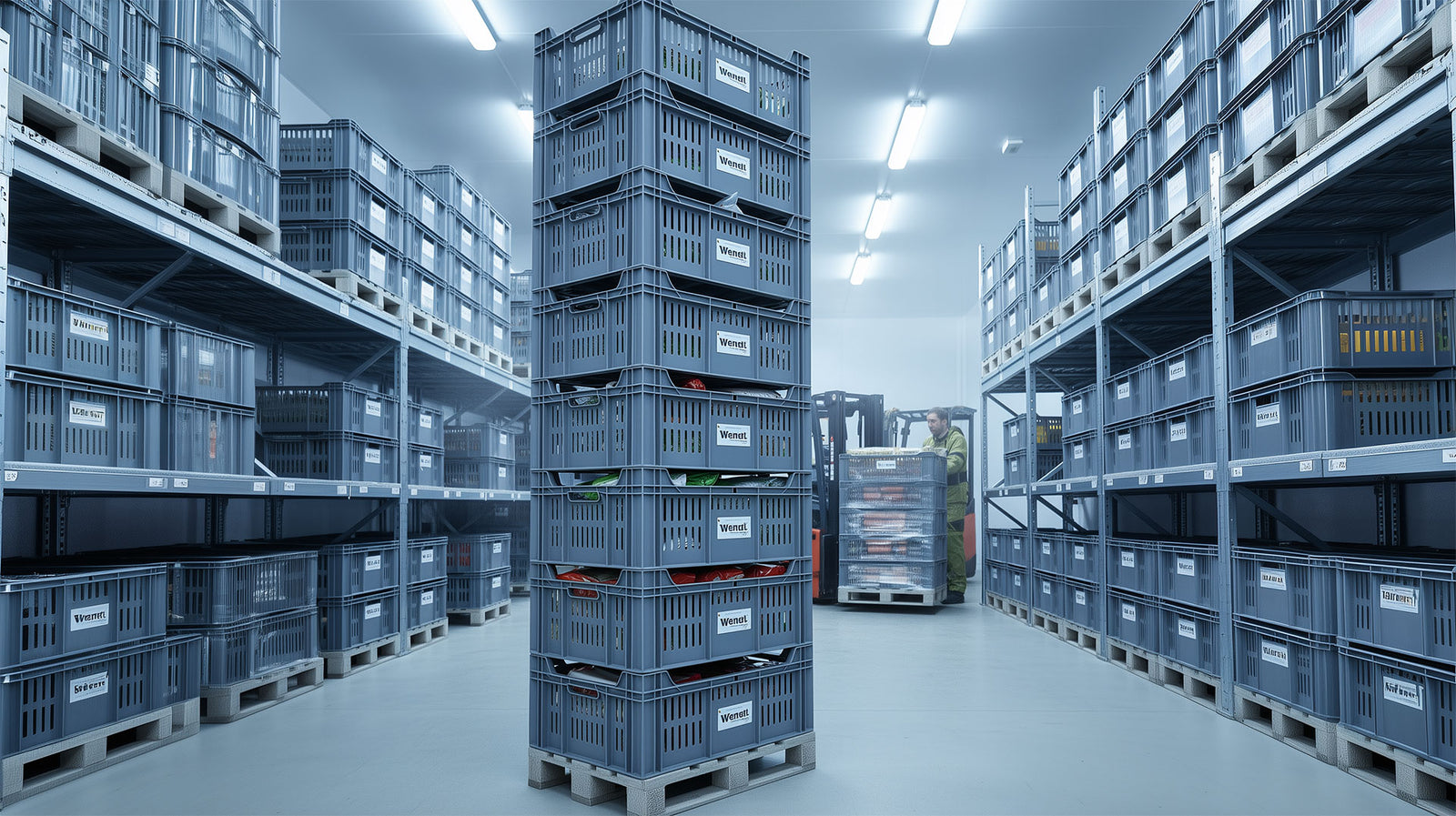 Apilables y anidables: optimiza espacio en cámaras frigoríficas y bodegas