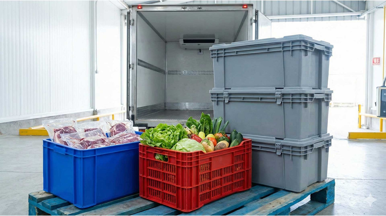 Cajas plásticas cerradas: aliadas en el transporte limpio y seguro de alimentos