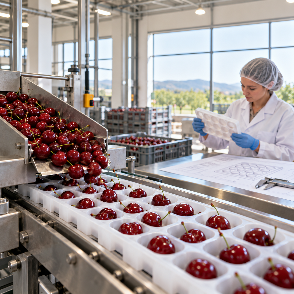 Cuando el proceso define el producto: fabricación para el llenado de cerezas