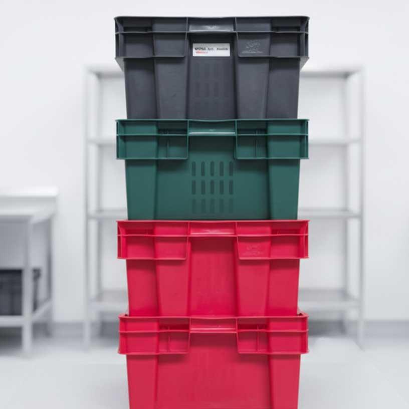 Caja Anidable y Apilable Lisa Negra 46 L | Wenel