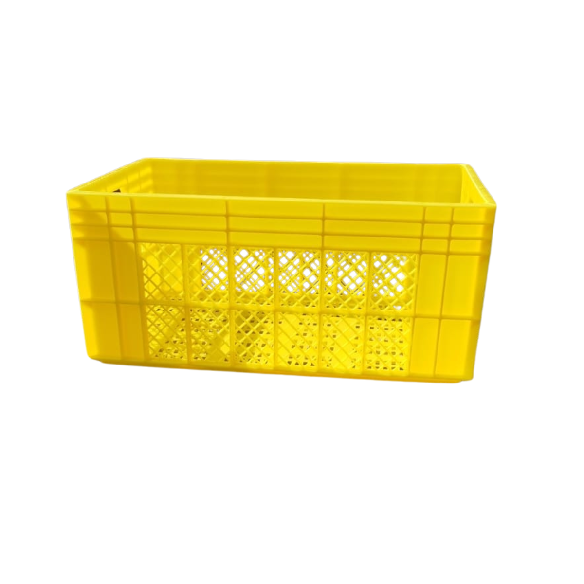 Caja Plástica Ranurada Multiuso Amarilla 51 L | Wenel