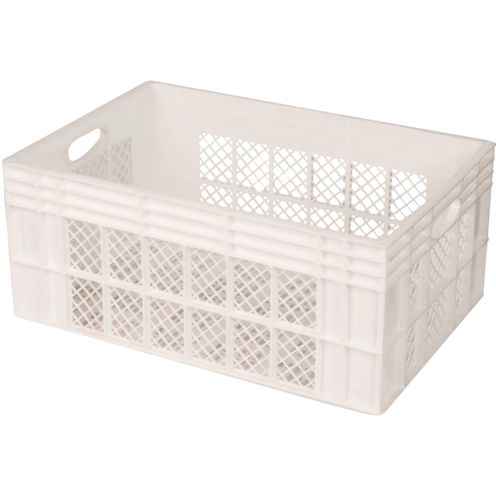 Caja Plástica Ranurada 51 L Blanca - Apilable y Multiuso | Wenel
