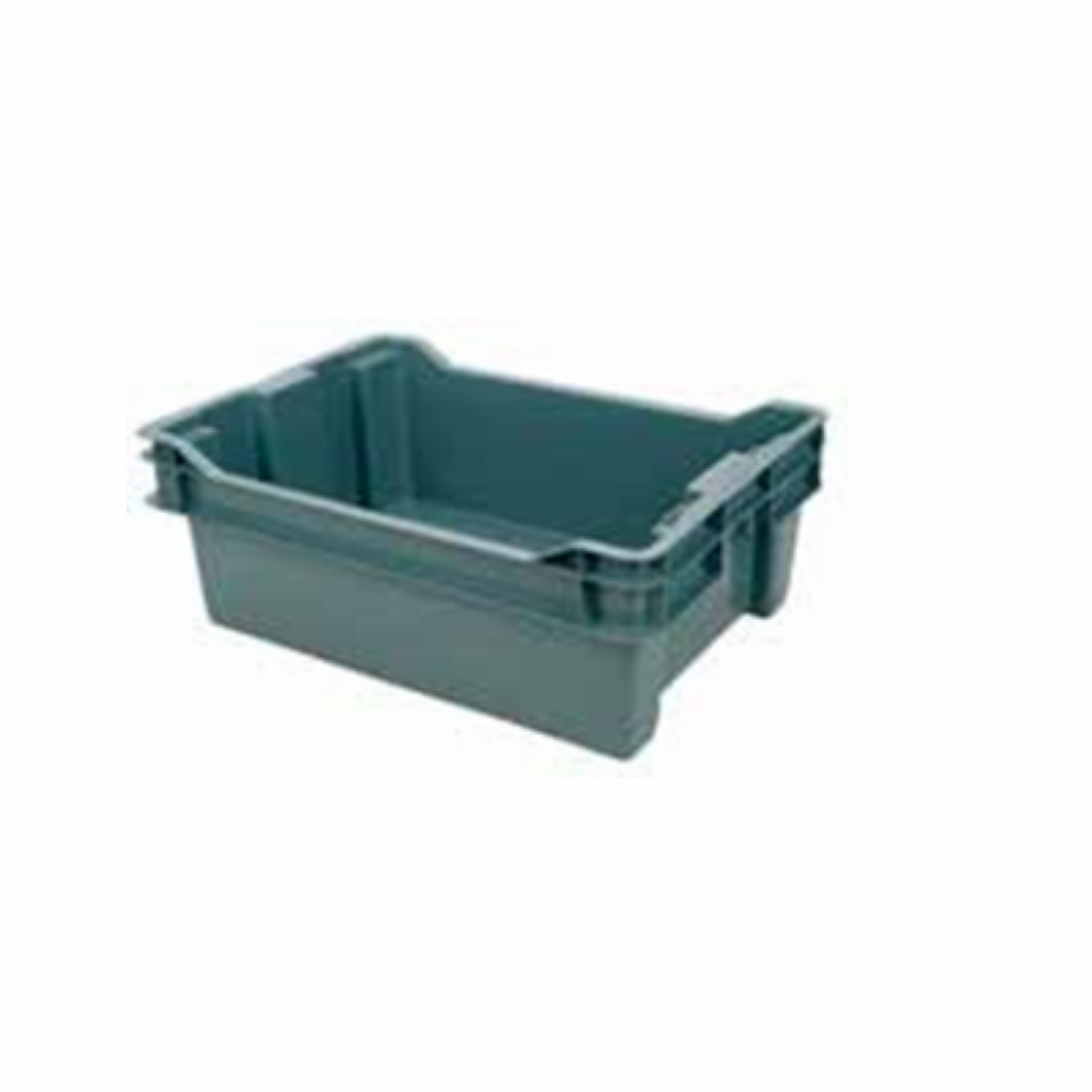 Caja Anidable y Apilable Lisa Negra 46 L | Wenel