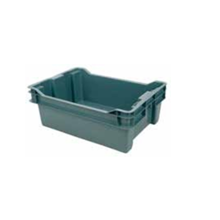 Caja Anidable y Apilable Lisa Negra 46 L | Wenel