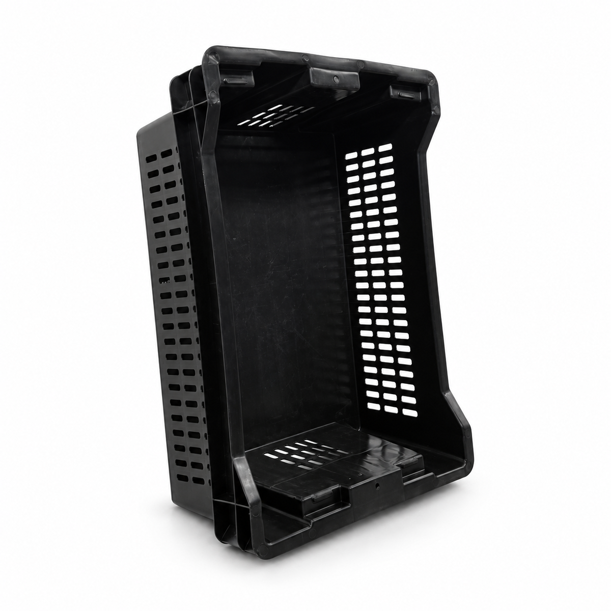 Caja Plástica Mixta 46 Litros Anidable y Apilable – Base Cerrada y Paredes Ventiladas