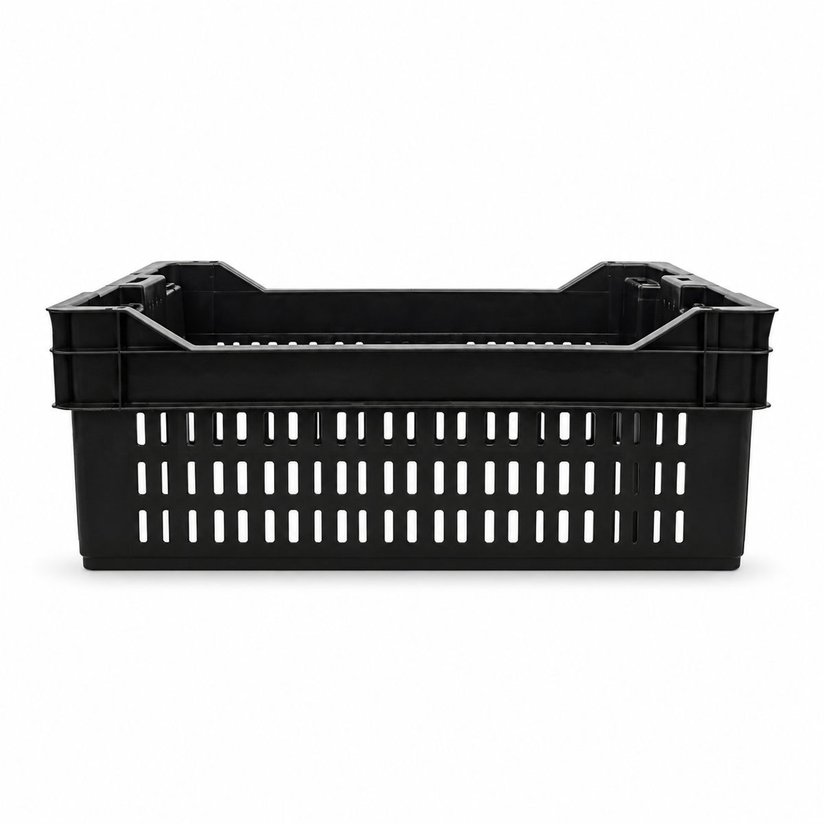 Caja Plástica Mixta 46 Litros Anidable y Apilable – Base Cerrada y Paredes Ventiladas