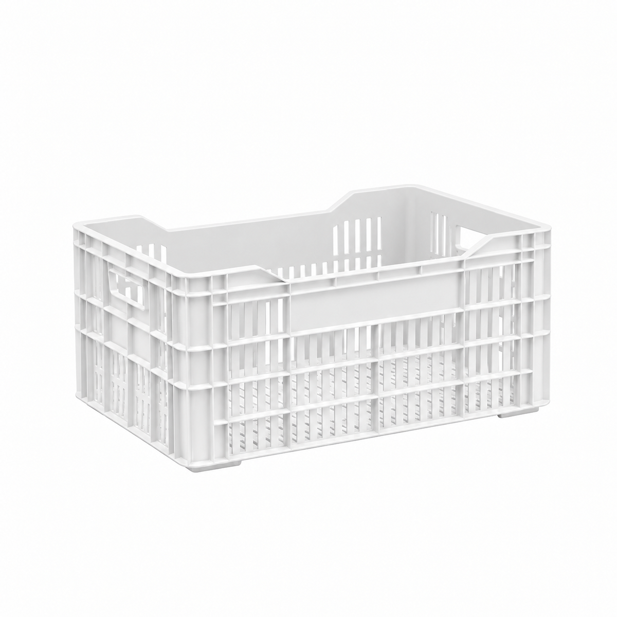 Caja Plástica Ranurada y Apilable 58 L