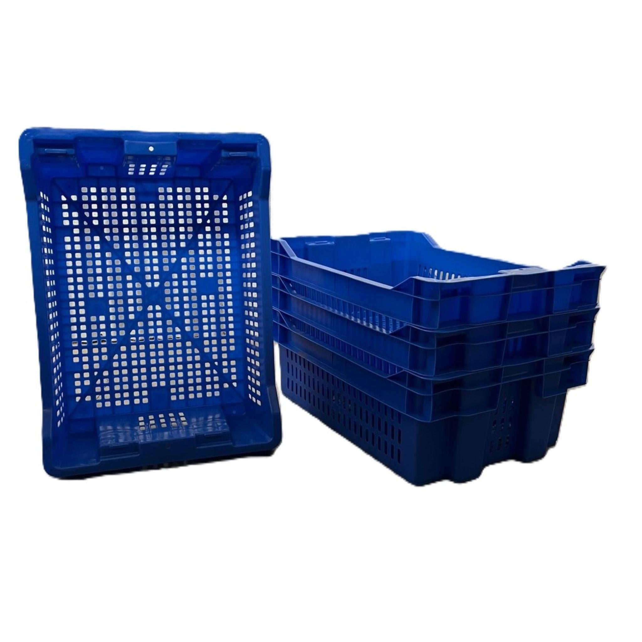 Caja Plástica Ranurada Blanca 46 L - Apta para Alimentos y Anidable | Wenel
