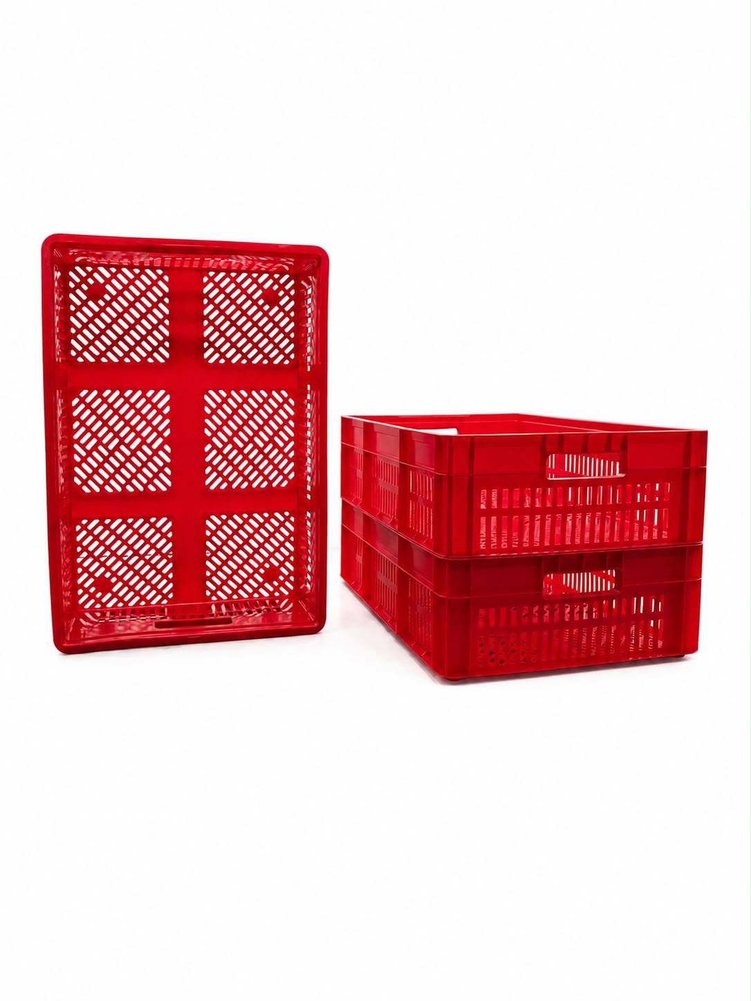 Caja Plástica Ranurada 31 L - Modelo Pollero Apilable | Wenel SpA