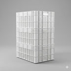 Caja Plástica Ranurada 51 L Blanca - Apilable