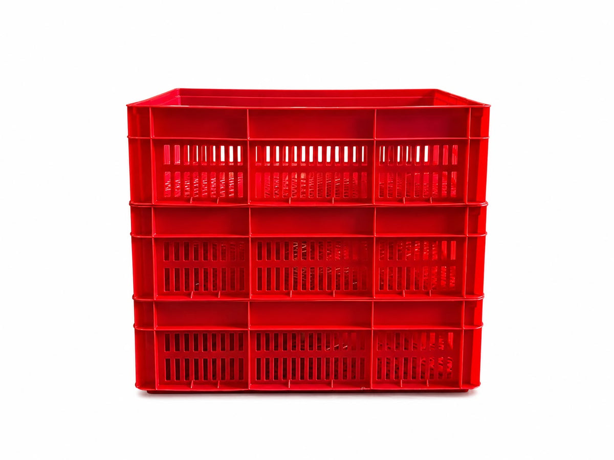 Caja Plástica Ranurada 31 L - Modelo Pollero Apilable | Wenel SpA
