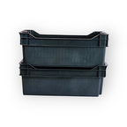 Caja Anidable y Apilable Lisa Negra 46 L | Wenel