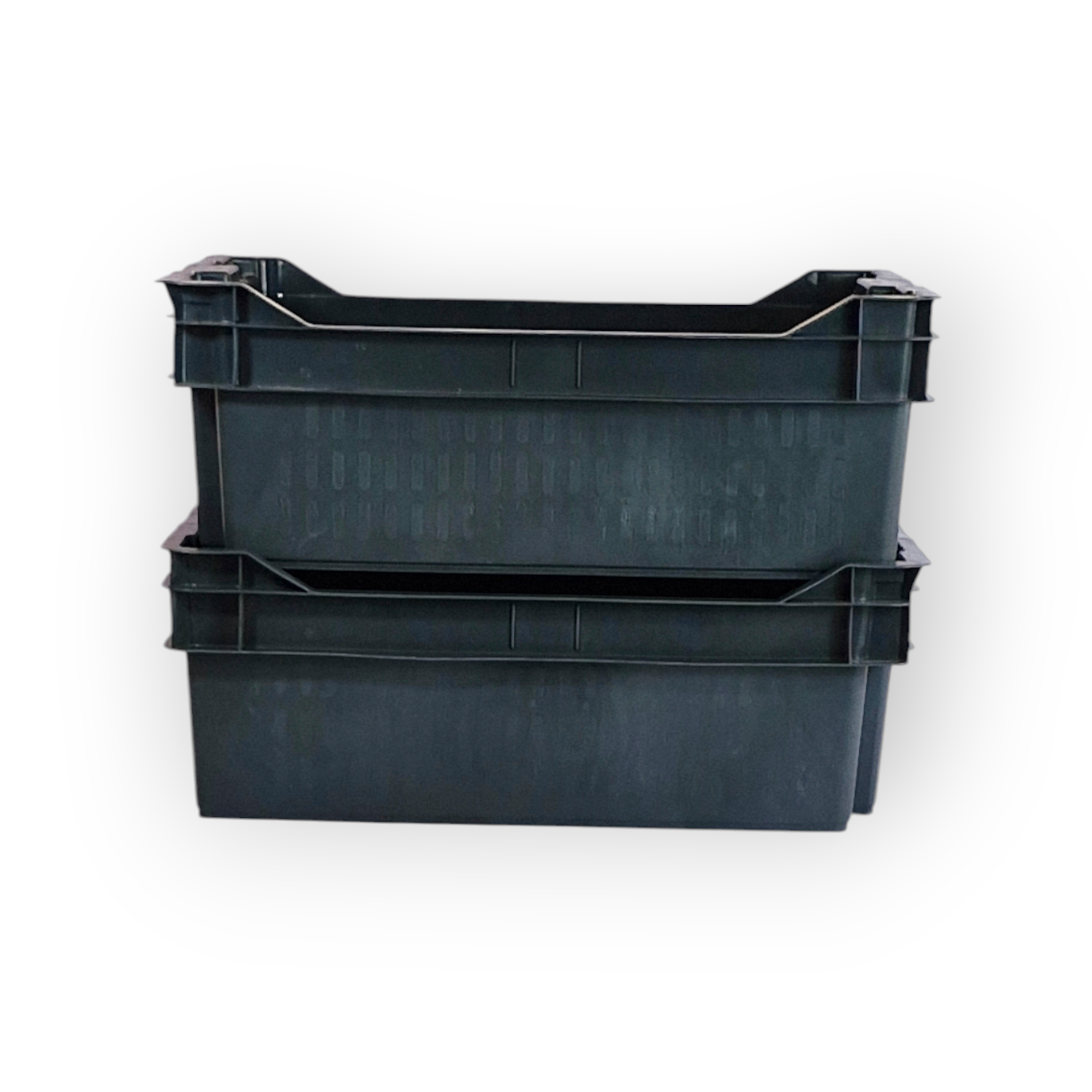 Caja Anidable y Apilable Lisa Negra 46 L | Wenel