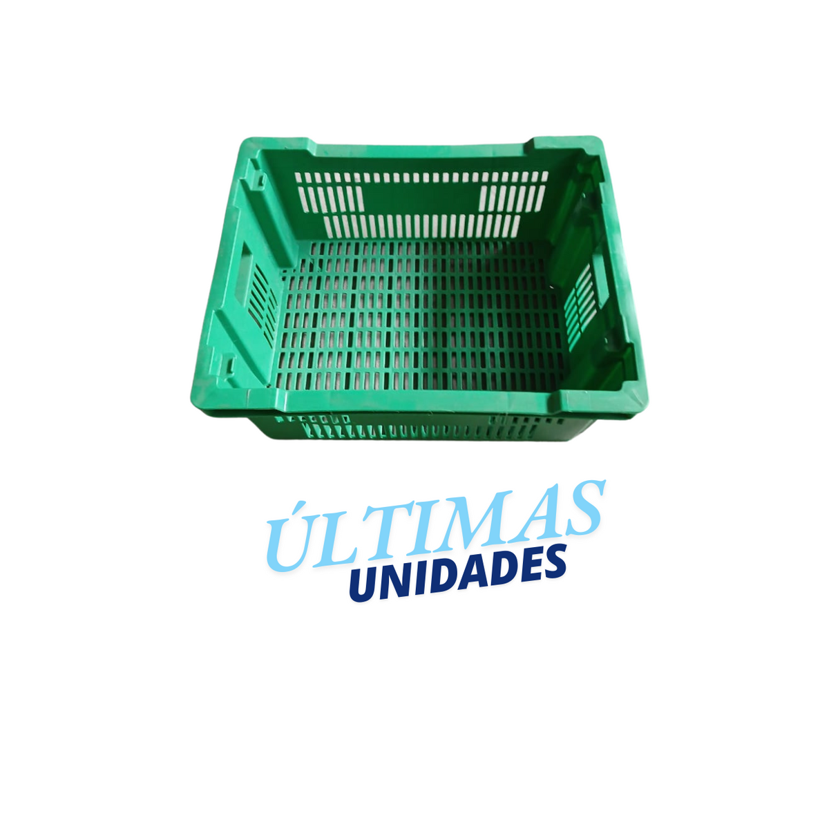 Caja Plástica Ranurada 54 L Verde | Apilable y Anidable Pead | Wenel
