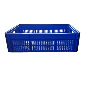 Caja Pollero Ranurado 31lts. Azulino Apilable